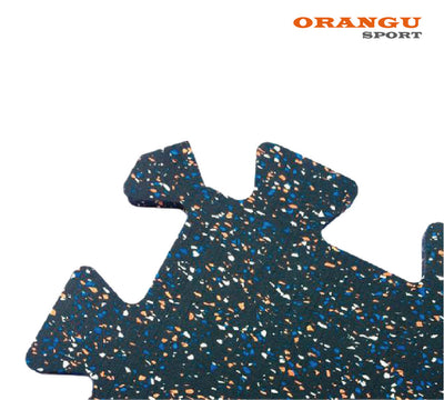 PLANCHA EDPM 12mm / MIX AZUL PUZZLE GYM / ORANGU SPORT